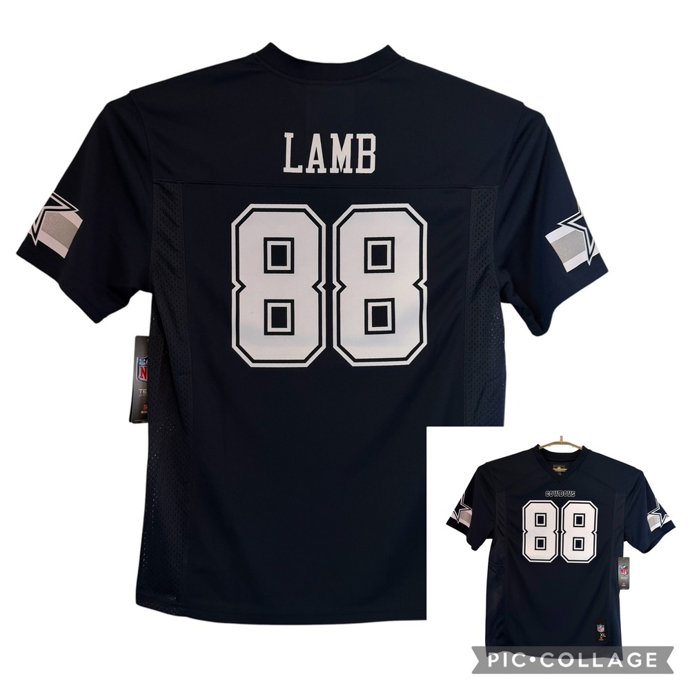 NFL Dallas Cowboys CeeDee Lamb 88 Youth Kids XL 18/20 Blue Football Jersey NEW